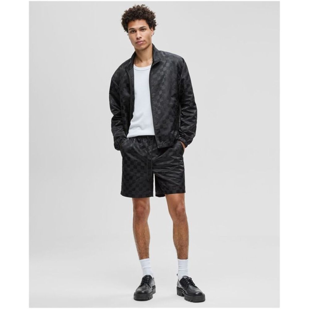 Mode Of One Mens Check Jacquard Casual Walking Shorts, NWT